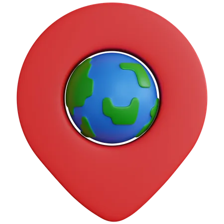 3 D Rendering Pin Pointer Map With Globe Isolated 3D Icon