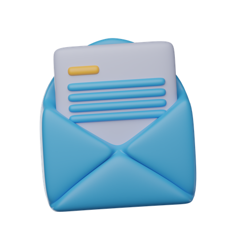 Geöffnete E-Mail  3D Icon