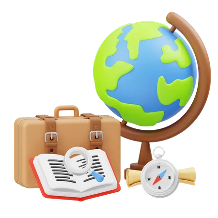 Geografia  3D Icon