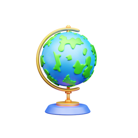 Geografía  3D Icon