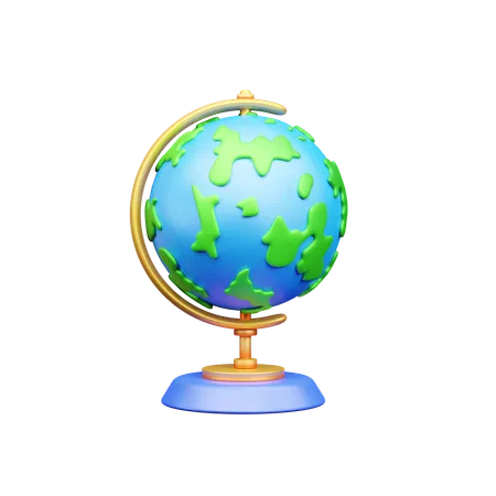 Geografía  3D Icon