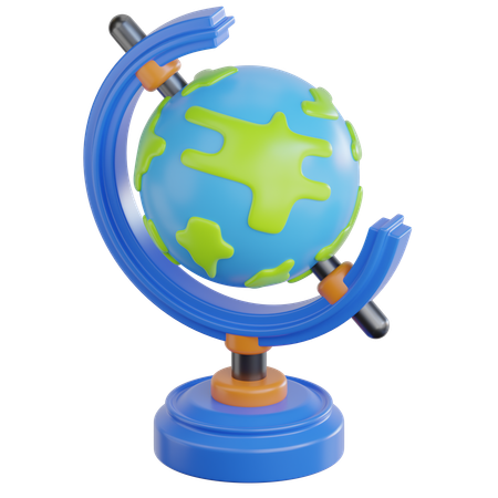 Geografía  3D Icon