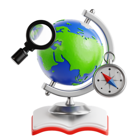 Geografia  3D Icon