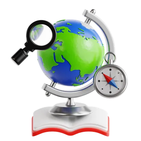 Geografia  3D Icon