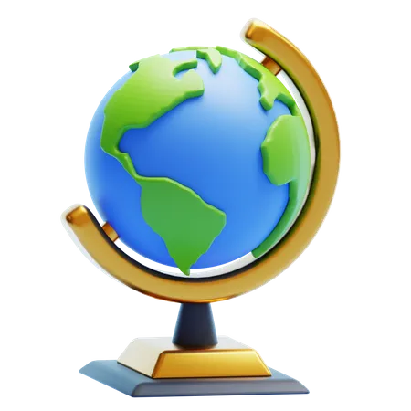 Geografía  3D Icon