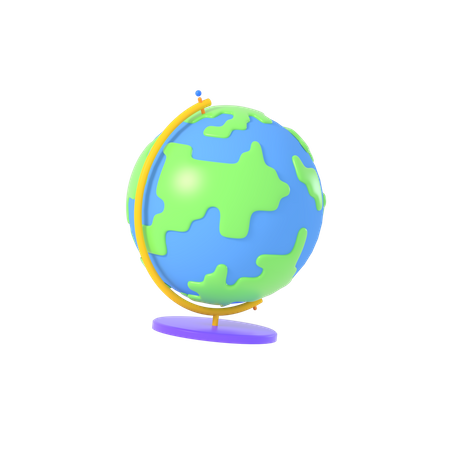 Globo geografia  3D Illustration