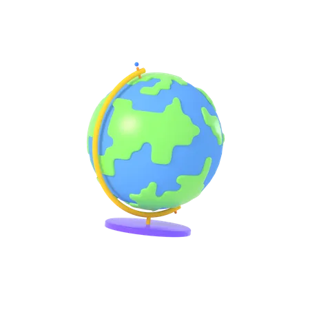 Globo geografia  3D Illustration