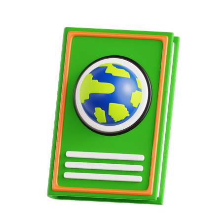 Livro de geografia  3D Icon