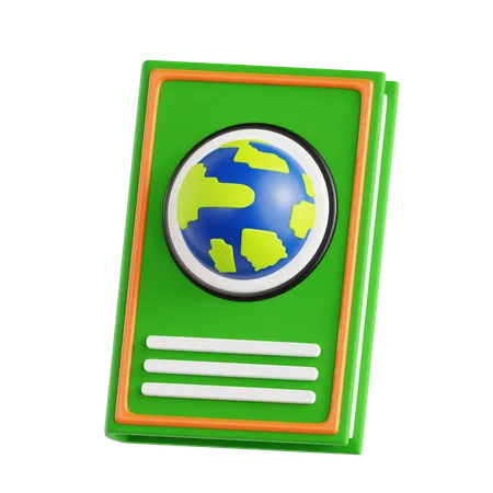 Livro de geografia  3D Icon