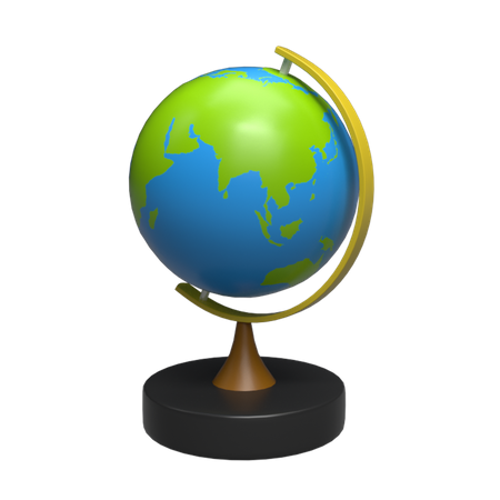 Geographischer Globus  3D Illustration