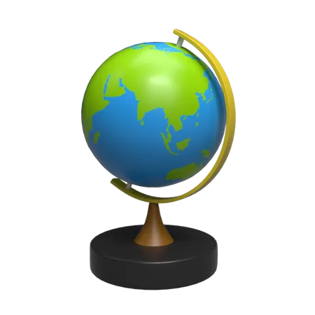 Geographischer Globus  3D Illustration