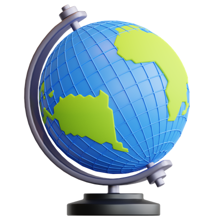 Geographic Globe  3D Illustration