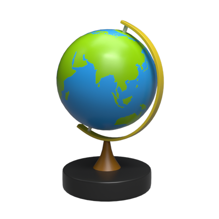 Geographic Globe  3D Illustration