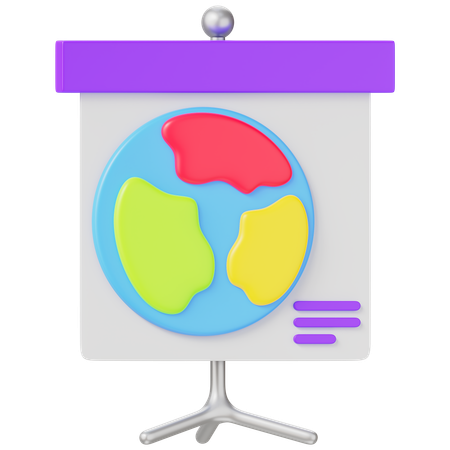 Geographic Presentation  3D Icon