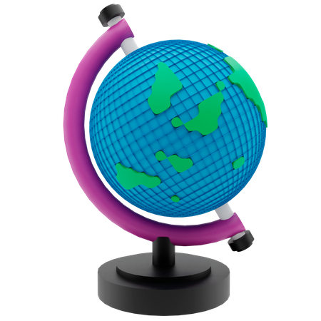 Geographical Globe  3D Illustration