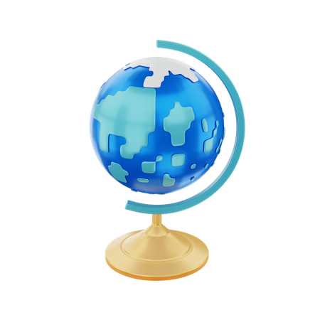 Geographical Globe  3D Illustration