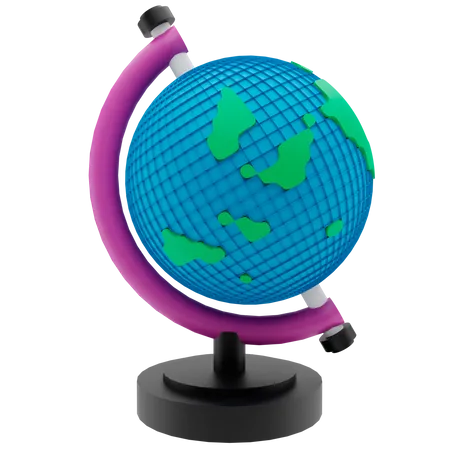 Geographical Globe  3D Illustration