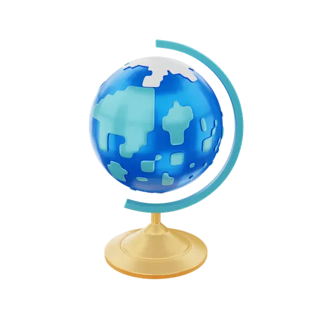Geographical Globe 3D Illustration