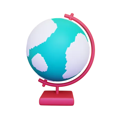 Geographical Globe 3D Illustration