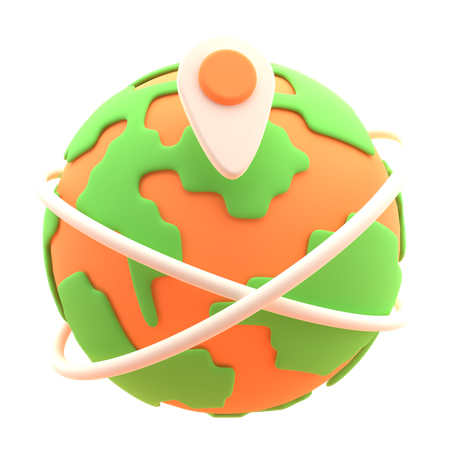 Geographical Location  3D Icon