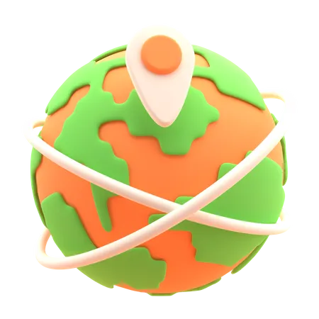 Geographical Location  3D Icon