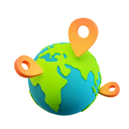 Geographical Location  3D Icon