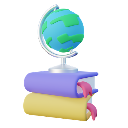 Geographiebuch  3D Illustration