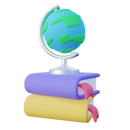 Geographiebuch  3D Illustration