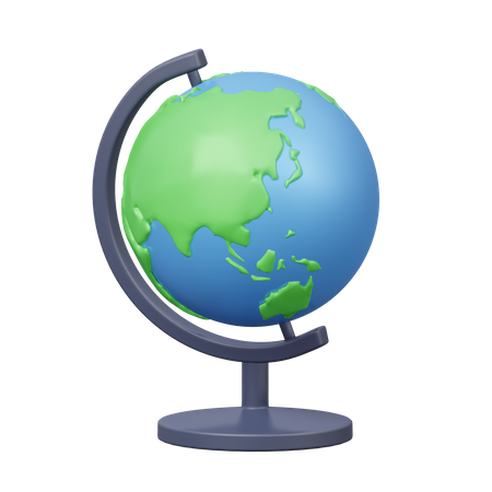 Globe de géographie  3D Illustration