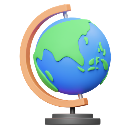 Globe de géographie  3D Icon
