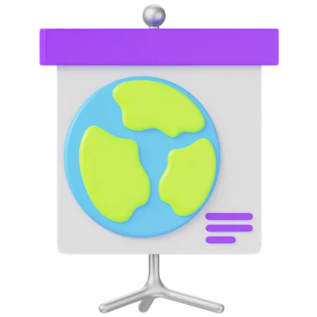 Geografische Präsentation  3D Icon