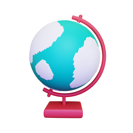 Geographischer Globus  3D Illustration