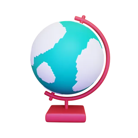 Geographischer Globus  3D Illustration