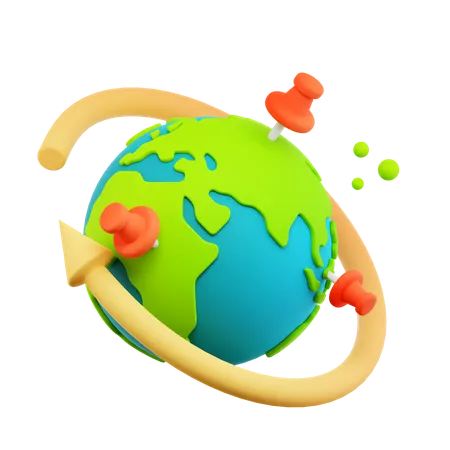 Geografische Position  3D Icon