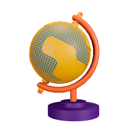 Geography Globe  3D Illustration