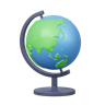 3d globe stand illustration