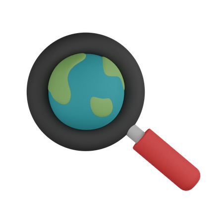 Geography Search  3D Icon