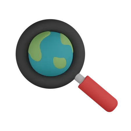 Geography Search  3D Icon