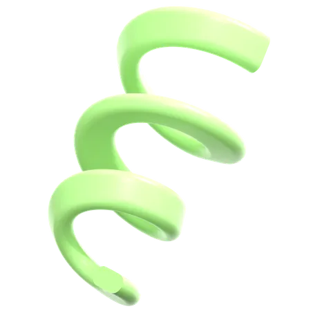 Geometria espiral verde claro  3D Icon