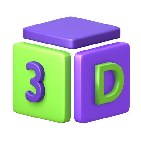 Geometric 3 D Cube  3D Icon