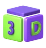 Geometric 3 D Cube