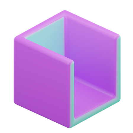 Geometric 3D Cube  3D Icon