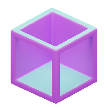Geometric 3D Cube  3D Icon
