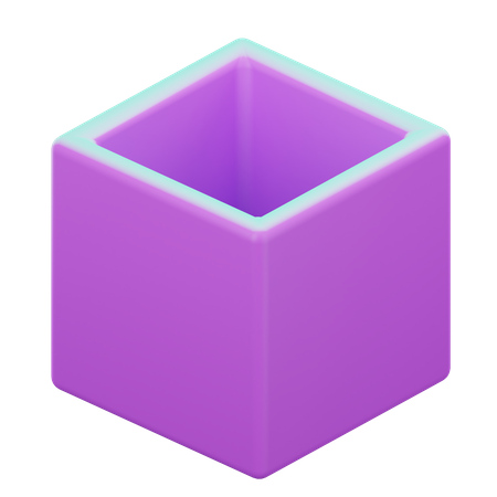 Geometric 3D Cube  3D Icon