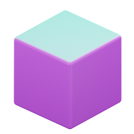 Geometric 3D Cube  3D Icon
