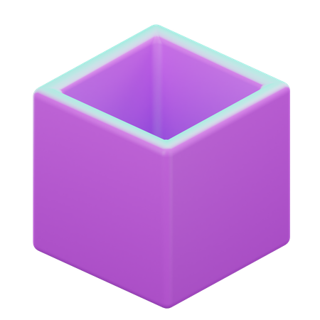 Geometric 3D Cube  3D Icon