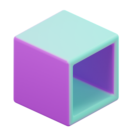 Geometric 3D Cube 3D Icon