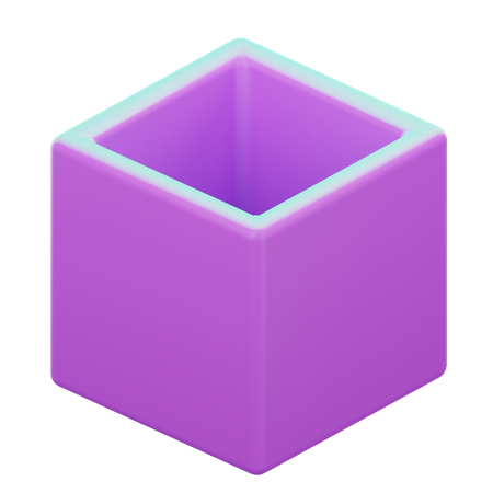 Geometric 3D Cube  3D Icon