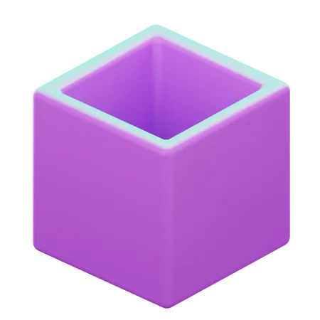 Geometric 3D Cube  3D Icon