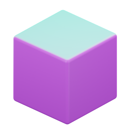 Geometric 3D Cube 3D Icon